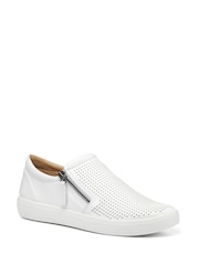 Hotter White Extra Wide Fit Daisy Slip-On Zip Shoes - Image 2 of 4
