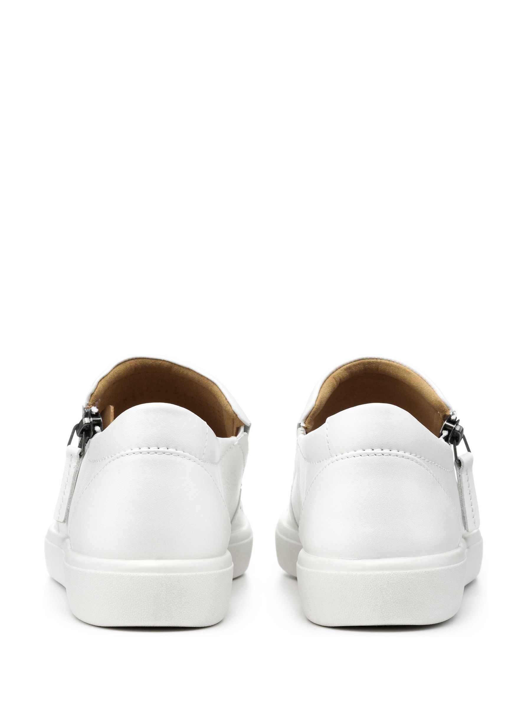 Buy Hotter White Extra Wide Fit Daisy Slip-On Zip Shoes from the
