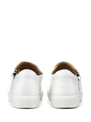 Hotter White Extra Wide Fit Daisy Slip-On Zip Shoes - Image 3 of 4