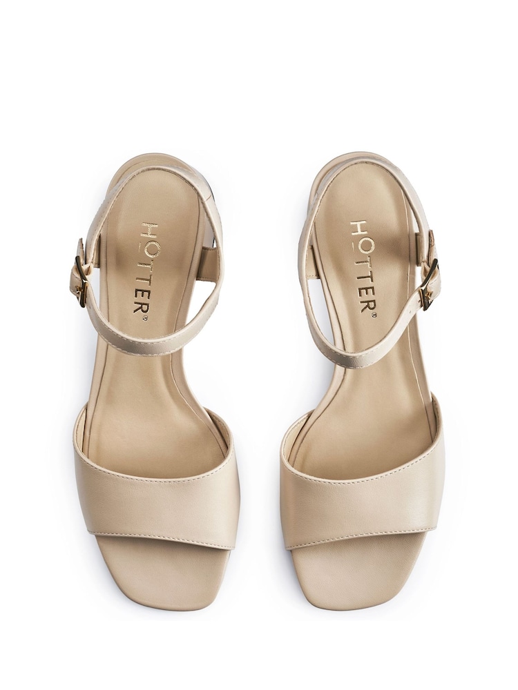Hotter Natural Amalfi Slip-On / Buckle Sandals - Image 4 of 4
