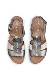 Hotter Silver Pamplona Touch Fastening Regular Fit Sandals - Image 3 of 4