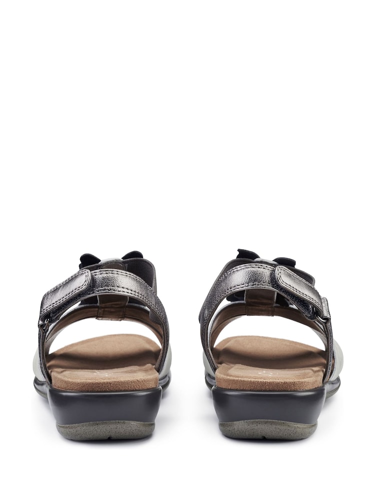 Hotter Silver Pamplona Touch Fastening Regular Fit Sandals - Image 4 of 4
