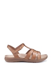 Hotter Brown Wide Fit Rainer Touch-Fastening Sandals - Image 1 of 4