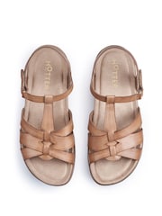 Hotter Brown Wide Fit Rainer Touch-Fastening Sandals - Image 4 of 4