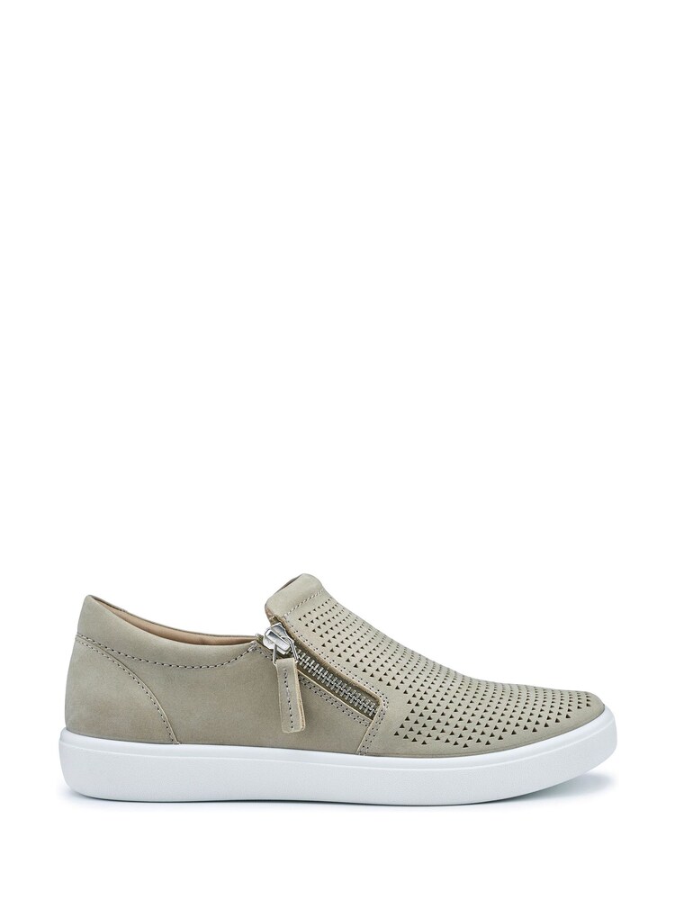 Hotter Green Regular Fit Daisy Slip-On Zip Shoes - Image 1 of 4 Hotter Green Regular Fit Daisy Slip-On Zip Shoes - Image 1 of 4