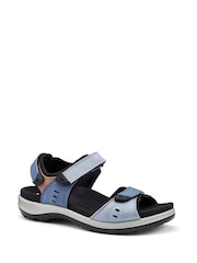 Hotter Blue Wide Fit Walk II Touch-Fastening X Sandals - Image 2 of 4