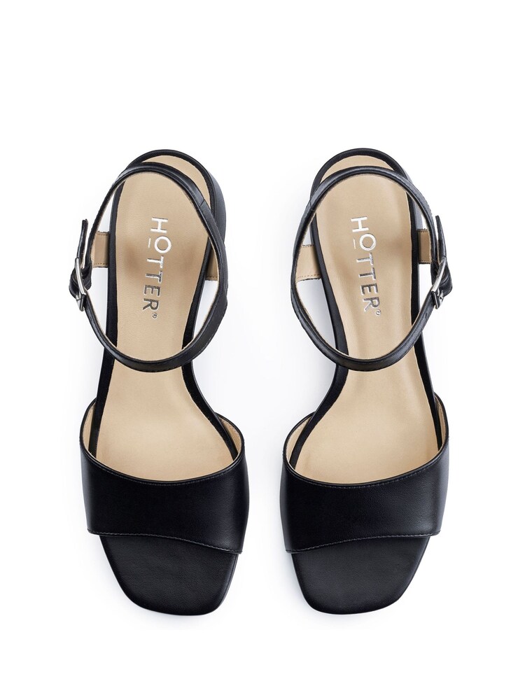 Hotter Black Amalfi Slip-On / Buckle Sandals - Image 4 of 4