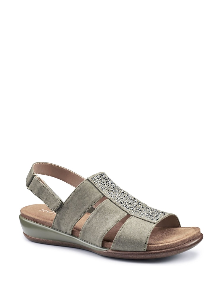 Hotter Green Madrid Touch Fastening Sandals - Image 2 of 4