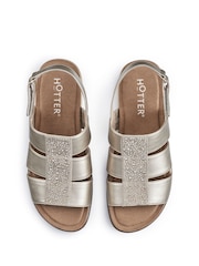 Hotter Gold Madrid Touch Fastening Sandals - Image 3 of 4