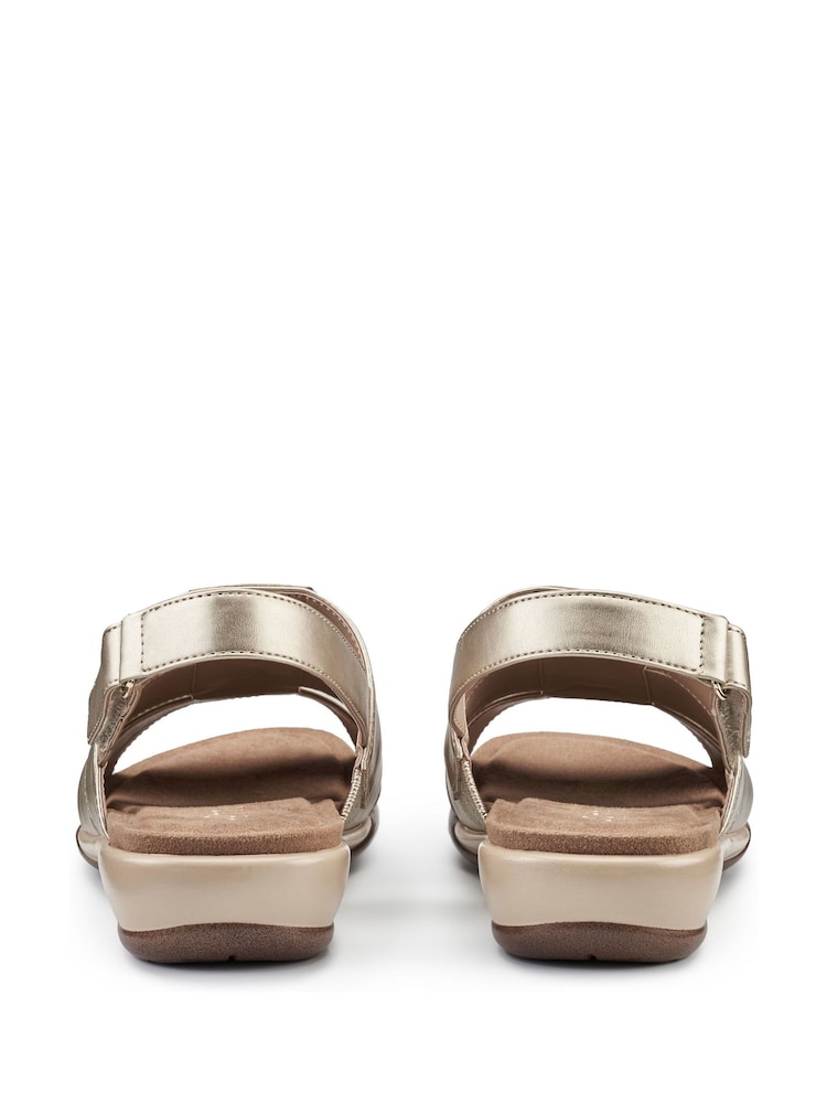 Hotter Gold Madrid Touch Fastening Sandals - Image 4 of 4