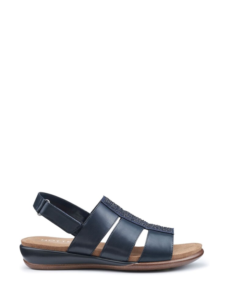 Hotter Blue Madrid Touch Fastening Sandals - Image 1 of 4