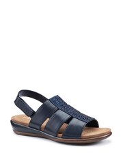 Hotter Blue Madrid Touch Fastening Sandals - Image 2 of 4