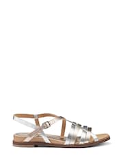 Hotter Silver Regular Fit Sienna Buckle Sandals - Image 1 of 4