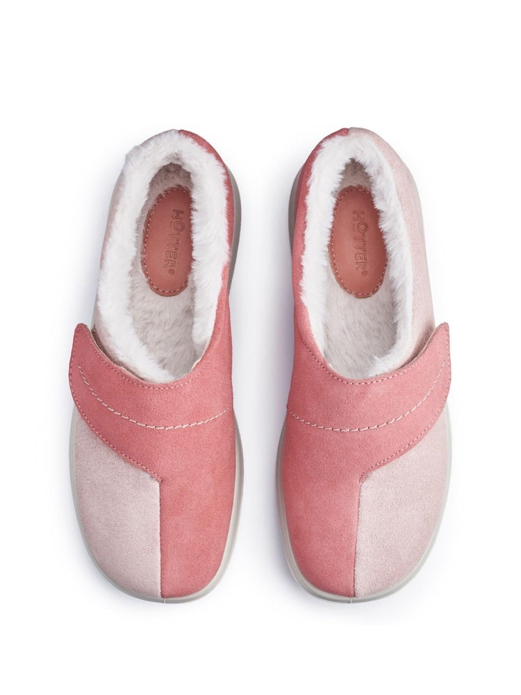 Hotter Pink Wrap Touch Fastening Slippers - Image 4 of 4
