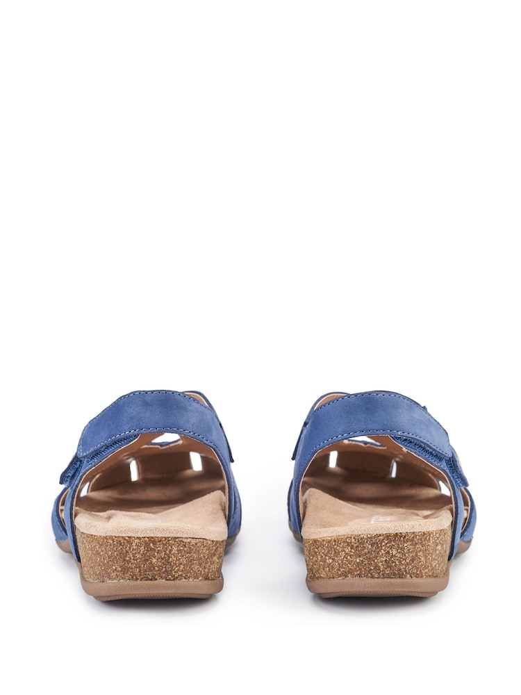 Hotter Blue Wide Fit Catskill II Touch-Fastening Sandals - Image 3 of 4