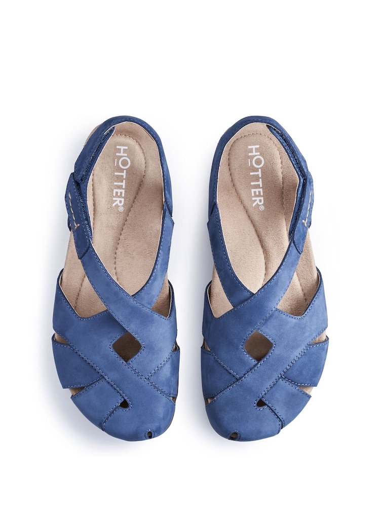 Hotter Blue Wide Fit Catskill II Touch-Fastening Sandals - Image 4 of 4