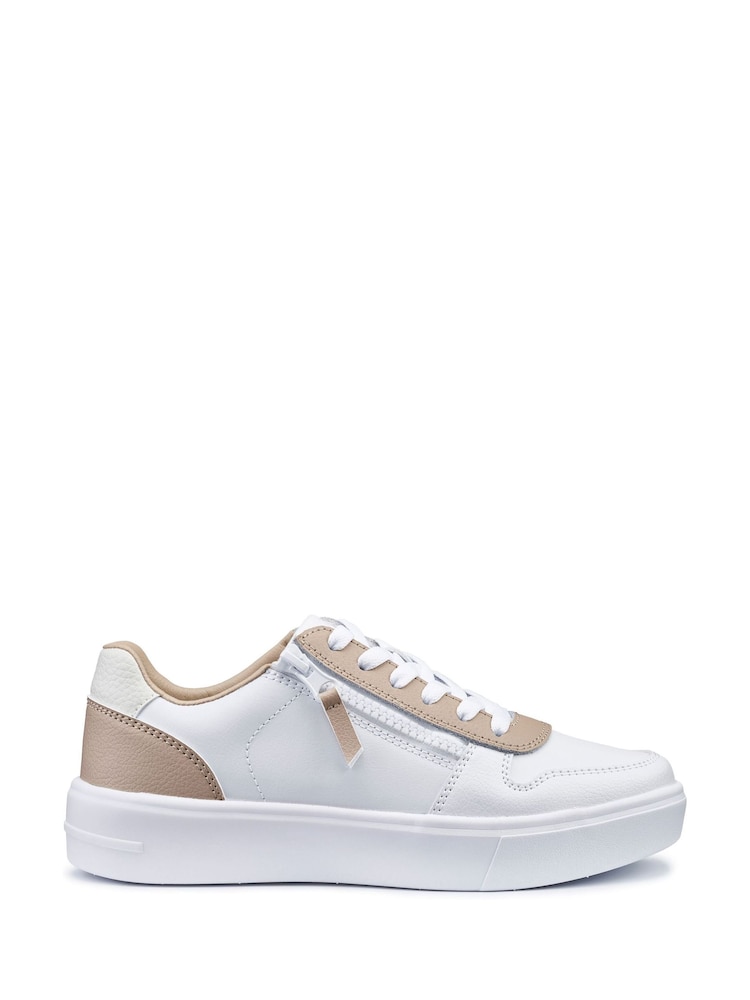 Hotter White Galaxy Lace-Up Zip Regular Fit Shoes - Image 1 of 4