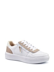 Hotter White Galaxy Lace-Up Zip Regular Fit Shoes - Image 2 of 4
