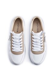Hotter White Galaxy Lace-Up Zip Regular Fit Shoes - Image 3 of 4