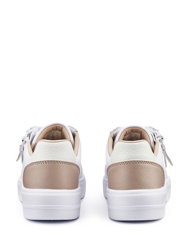 Hotter White Galaxy Lace-Up Zip Regular Fit Shoes - Image 4 of 4