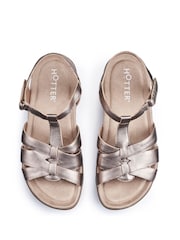 Hotter Silver Wide Fit Rainer Touch-Fastening Sandals - Image 3 of 4
