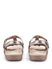 Hotter Silver Wide Fit Rainer Touch-Fastening Sandals - Image 4 of 4