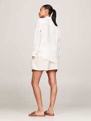 Tommy Hilfiger Cream 100% Linen Relaxed Shirt - Image 2 of 4