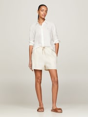 Tommy Hilfiger Cream 100% Linen Relaxed Shirt - Image 3 of 4