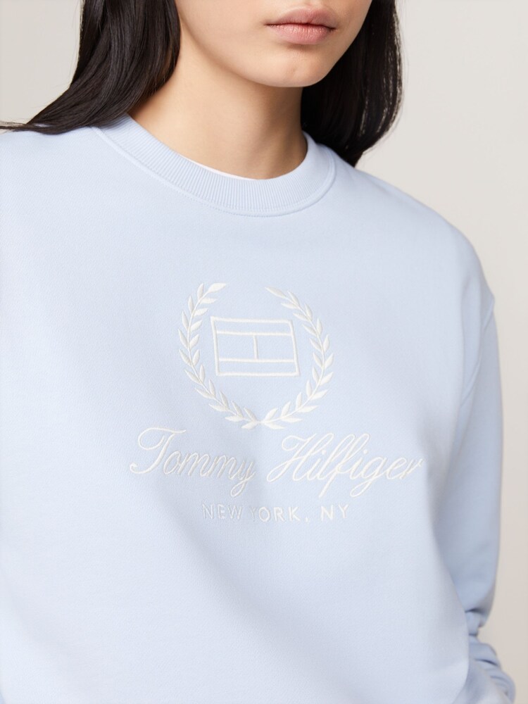 Tommy Hilfiger Blue Crest Logo Sweater - Image 4 of 5