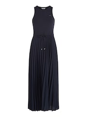 Tommy Hilfiger Blue Rib Tank Pleated Dress - Image 4 of 6