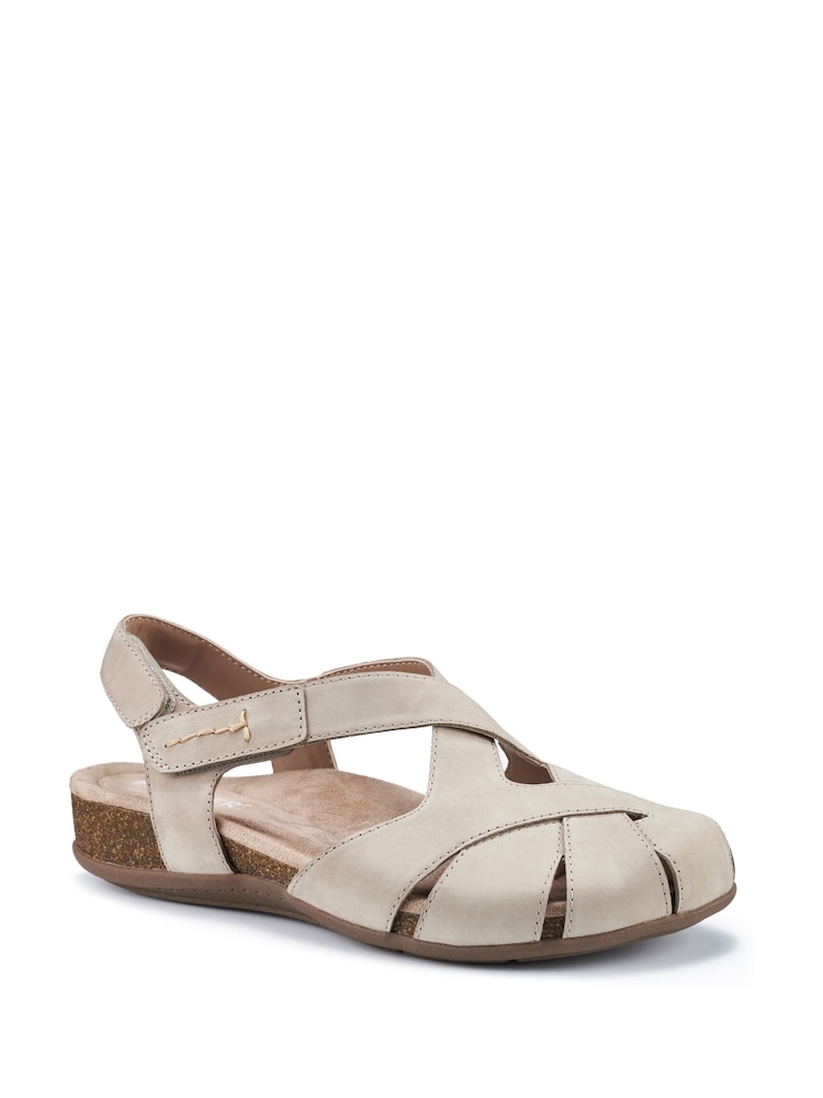 Hotter Natural Regular Fit Catskill II Touch-Fastening Sandals - Image 2 of 4