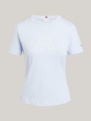 Tommy Hilfiger Blue 100% Cotton Crest Logo T-Shirt - Image 5 of 5