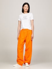 Tommy Hilfiger White 100% Cotton Crest Logo T-Shirt - Image 2 of 6
