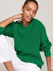 Tommy Hilfiger Green Cardi Stitch Sweater - Image 3 of 5