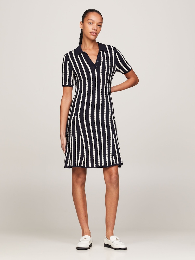 Tommy Hilfiger Blue Cable Polo Dress - Image 2 of 5