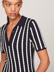 Tommy Hilfiger Blue Cable Polo Dress - Image 4 of 5