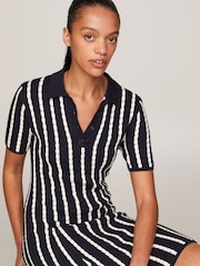 Tommy Hilfiger Blue Cable Polo Dress - Image 5 of 5