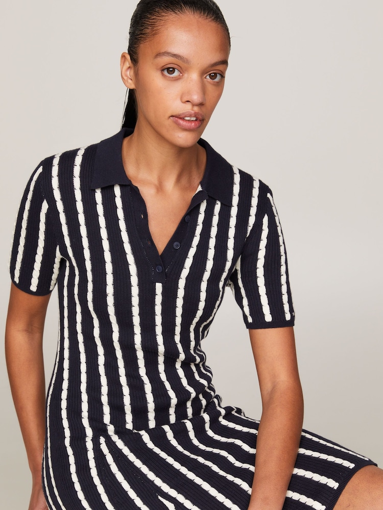 Tommy Hilfiger Blue Cable Polo Dress - Image 5 of 5