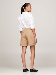 Tommy Hilfiger Brown Cotton Blend Chino Shorts - Image 3 of 5