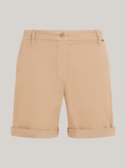 Tommy Hilfiger Brown Cotton Blend Chino Shorts - Image 5 of 5
