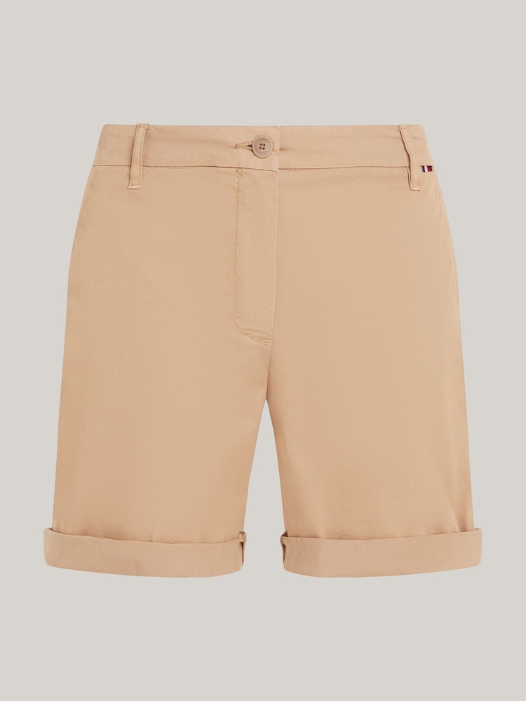 Tommy Hilfiger Brown Cotton Blend Chino Shorts - Image 5 of 5