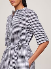 Tommy Hilfiger Blue Gingham Midi Shirt Dress - Image 4 of 4