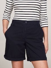 Tommy Hilfiger Blue Cotton Blend Chino Shorts - Image 1 of 5