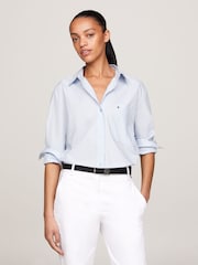 Tommy Hilfiger Blue Easy Fit Cotton Shirt - Image 1 of 6