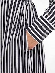 Tommy Hilfiger Blue Stripe Midi Shirt Dress - Image 4 of 7