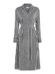 Tommy Hilfiger Blue Stripe Midi Shirt Dress - Image 5 of 7