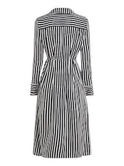 Tommy Hilfiger Blue Stripe Midi Shirt Dress - Image 6 of 7