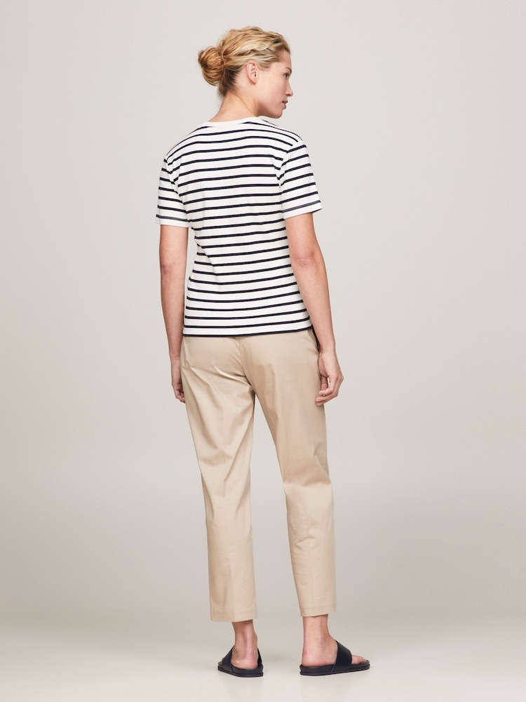 Tommy Hilfiger Black/White Slim Fit 100% Cotton Cody T-Shirt - Image 2 of 6