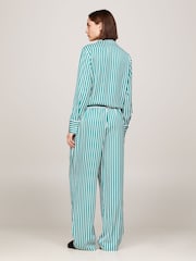 Tommy Hilfiger Green Fluid Stripe Trousers - Image 2 of 5
