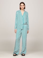 Tommy Hilfiger Green Fluid Stripe Trousers - Image 3 of 5